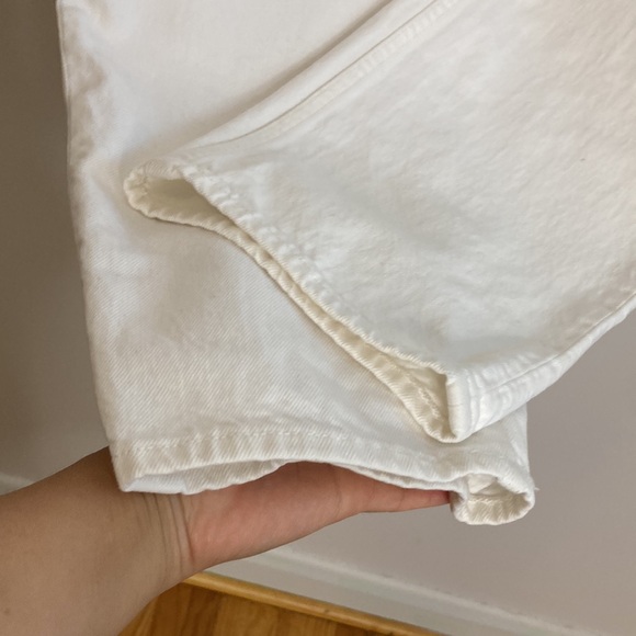 Denim Forum Jeans Womens 32 x 29 White The BF High Rise Loose 90s Straight Leg - Picture 8 of 12